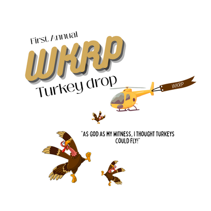 WKRP Turkey drop shirt