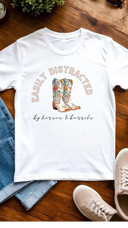 Easily Distracted by horses & barrels shirt